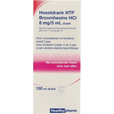 Healthypharm Broomhexine hoestdrank 8 mg 150 Milliliter - Hoest