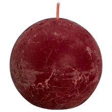 Foto van Bolsius Rustiek bolkaars shine 76 velvet red