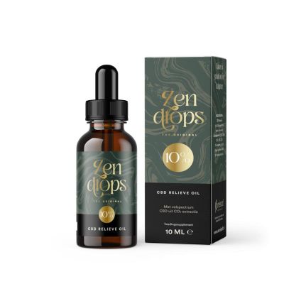 Zendrops CBD relieve oil original 10% Zendrops CBD relieve oil original 10% 10 Milliliter - Kruiden en Fytotherapie