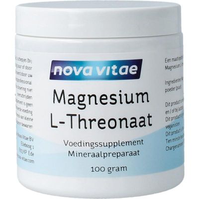 Nova Vitae Magnesium L-threonaat poeder 100 gram - Mineralen multi