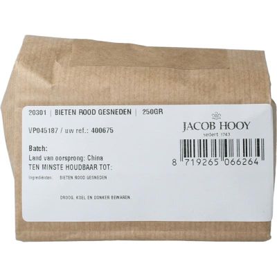 Jacob Hooy Bieten rood gesneden 250 gram - Kruiden