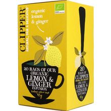 Foto van Clipper Lemon & ginger tea bio