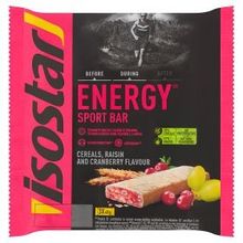 Isostar Energy sport bar cereals raisin cranberry 3x40g Foto van Isostar Energy sport bar cereals raisin cranberry 3x40g