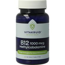 Foto van Vitakruid Vitamine B12 1000 mcg Methylcobalamine 180