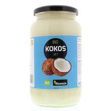 Foto van Hanoju Kokosolie geurloos bio glasfles