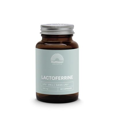 Mattisson Lactoferrine 95% 300 mg Mattisson Lactoferrine 95% 300 mg 60 Vegetarische capsules - Overige vitaminen/mineralen