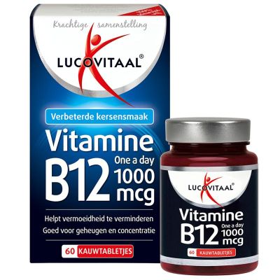 Lucovitaal Vitamine B12 1000 mcg Lucovitaal Vitamine B12 1000 mcg 60 kauwtabletten - Vitamine enkel