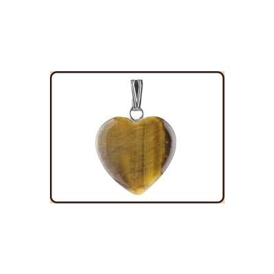 Hanger hart 20 mm tijgeroog 1 stuks - 