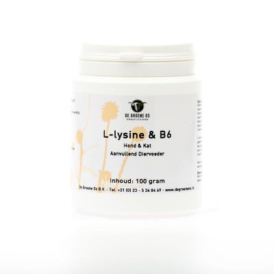 Groene Os L-Lysine en Vitamine B6 hond/kat