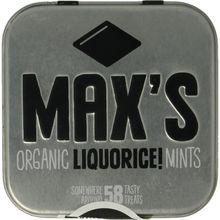 Foto van Max Mints Liquorice blikje vierkant bio