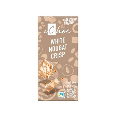 Foto van Ichoc White nougat crisp vegan
