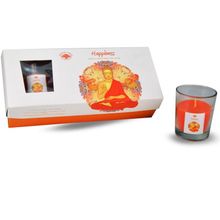 Foto van Giftset geurkaars happiness
