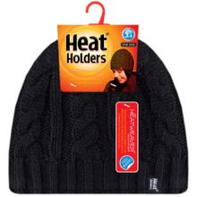 Foto van Heat Holders Ladies cable hat one size black