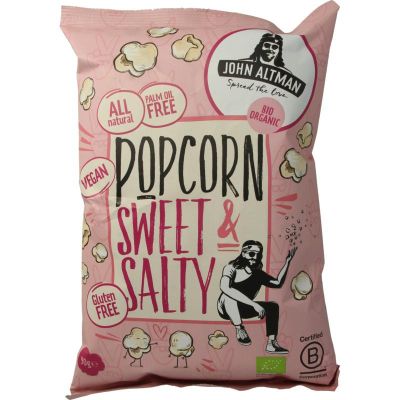 John Altman Popcorn sweet & salty bio 90 gram - Voeding