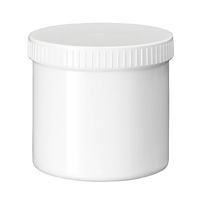 Zalfpot wit PP plastobel gedopt 500 ml 24 stuks - 