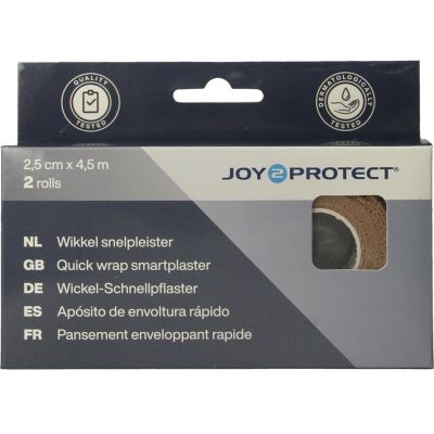 Joy2protect Snelpleisters huidskleur 2.5 cm x 4.5 m 2 rollen - Pleisters