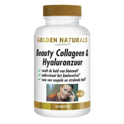 Golden Naturals Collageen & hyaluronzuur 120 tabletten - Overige vitaminen/mineralen