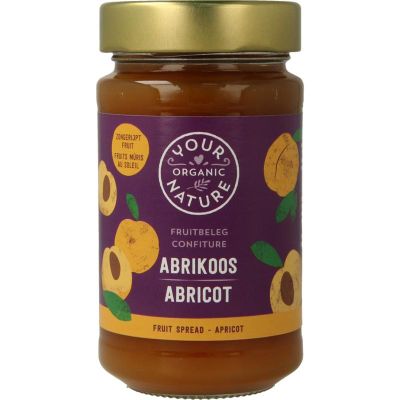 Your Organic Nat Fruit beleg abrikoos bio 250 gram - Beleg