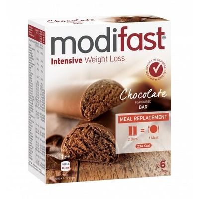 Modifast Snack & meal lunchreep melkchocolade 6 x 31 gram 1 stuks - Maaltijdvervangers