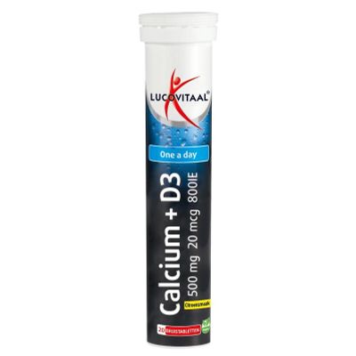 Luvovitaal Calcium + D3 citroen 20 bruistabletten - Mineralen enkel