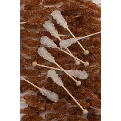 Kandijstokjes wit doos 100 stuks - Snoep en chocola
