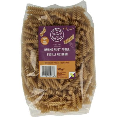 Your Organic Nat Bruine rijst pasta glutenvrij 500g - Overig reform/levensmiddelen