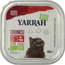 Foto van Yarrah Biologisch kattenvoer chunks met kip en rund