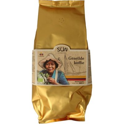 Sun Coffee Gezeilde koffiebonen medium roast bio 1000 gram - Koffie