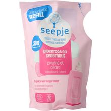 Foto van Seepje Wasverzachter pioenroos en cederhout navulling