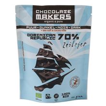 Foto van Chocolatemakers Bio chocozeiltjes puur 70% met zeezout en nibs
