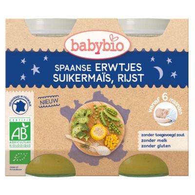 Babybio Groenten erwten mais rijst 200 gram