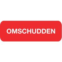 Strooketiket omschudden rood 30 x 7 mm