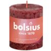 Afbeelding van Bolsius Rustiek stompkaars shine 80/68 velvet red
