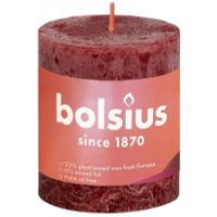 Bolsius Rustiek stompkaars shine 80/68 velvet red