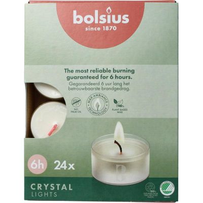 Foto van Bolsius Crystal Lights 6 uur doos