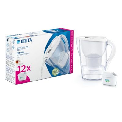 Brita Waterfilterkan Marella cool white+12 maxtra filter 1 stuk - Overig huishoudelijk