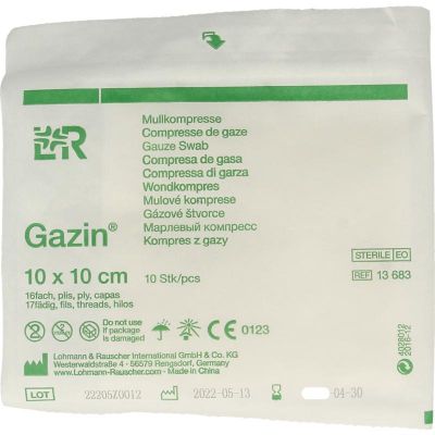 Gazin Gaaskompressen 10 x 10 cm steriel