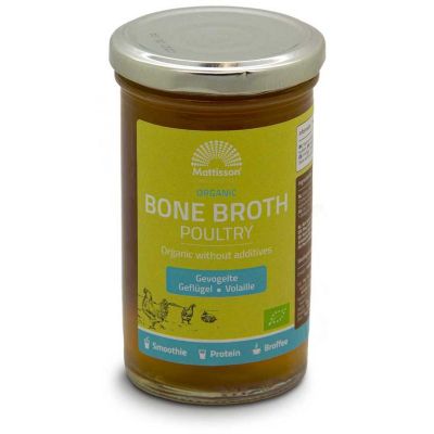 Mattisson Organic poultry bone broth - botten boullion gevog 240 Milliliter - Overig reform/levensmiddelen