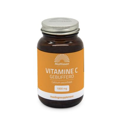 Mattisson Vitamine C 1000mg calcium ascorbaat 90 tabletten - Vitamine enkel