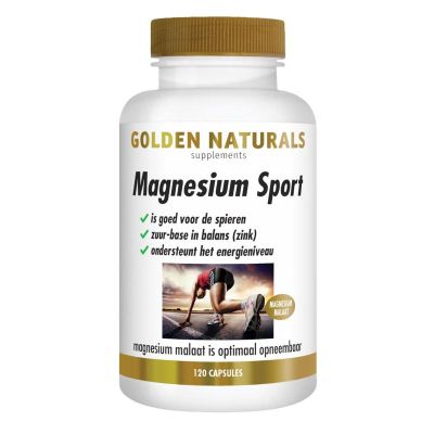 Golden Naturals magnesium sport 120 vegicaps - Mineralen enkel