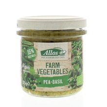 Foto van Allos Farm vegetables doperwten & basilicum
