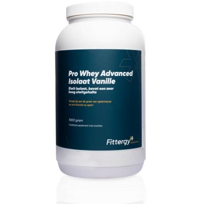 Fittergy Pro whey advanced isolate vanille 1 kilogram - Sportvoeding