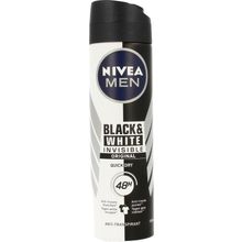 Foto van Nivea Men deodorant spray invisible black & white