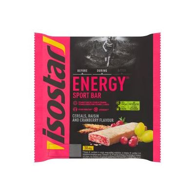 Isostar Energy sport bar cereals raisin cranberry 3x40g