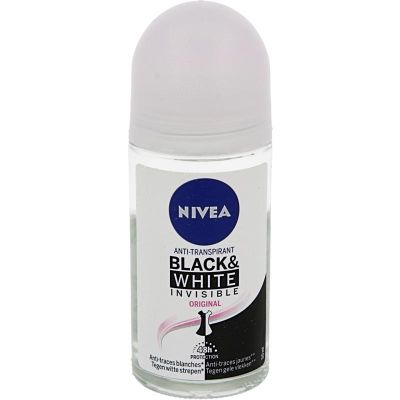 Nivea Deodorant roller invisible black & white clear