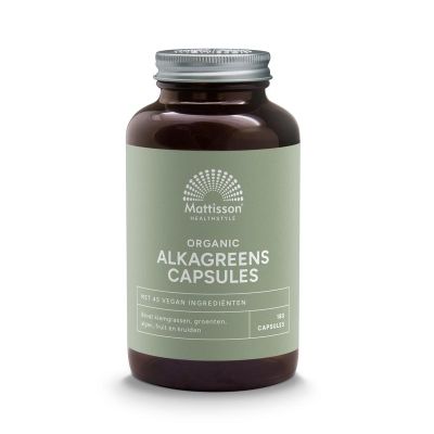 Mattisson Biologisch alkagreens capsules Mattisson Biologisch alkagreens capsules 180 vegicaps - Overige vitaminen/mineralen