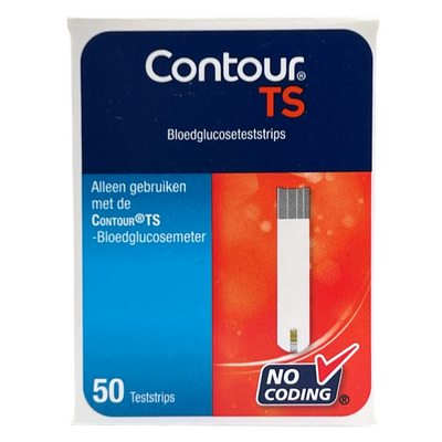 Foto van Bayer Contour TS teststrip
