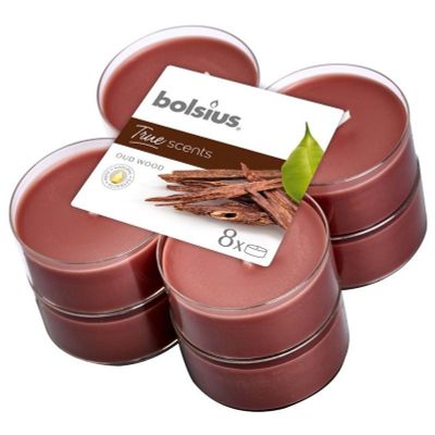 Foto van Bolsius Maxilicht true scents oud wood