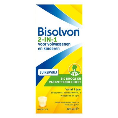 Drank 2 in 1 suikervrij Drank 2 in 1 suikervrij 120 Milliliter - Hoest