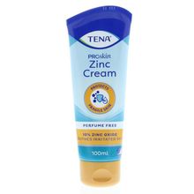 TENA Zinc Cream 100 ml Foto van TENA Zinc Cream 100 ml